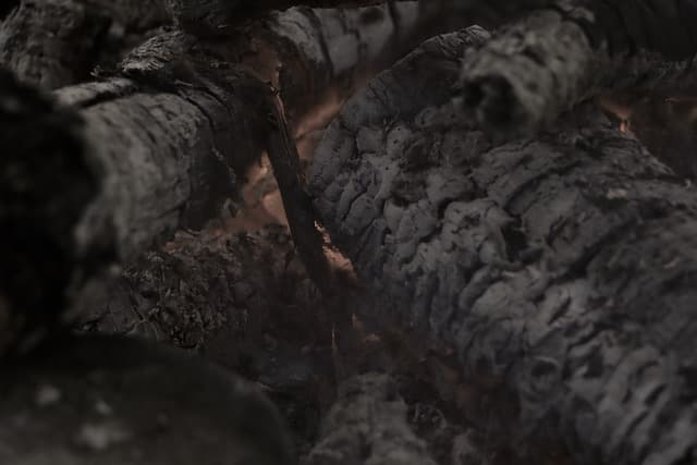 Un feu de bois dans une cheminée